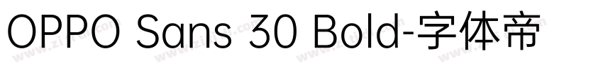 OPPO Sans 30 Bold字体转换